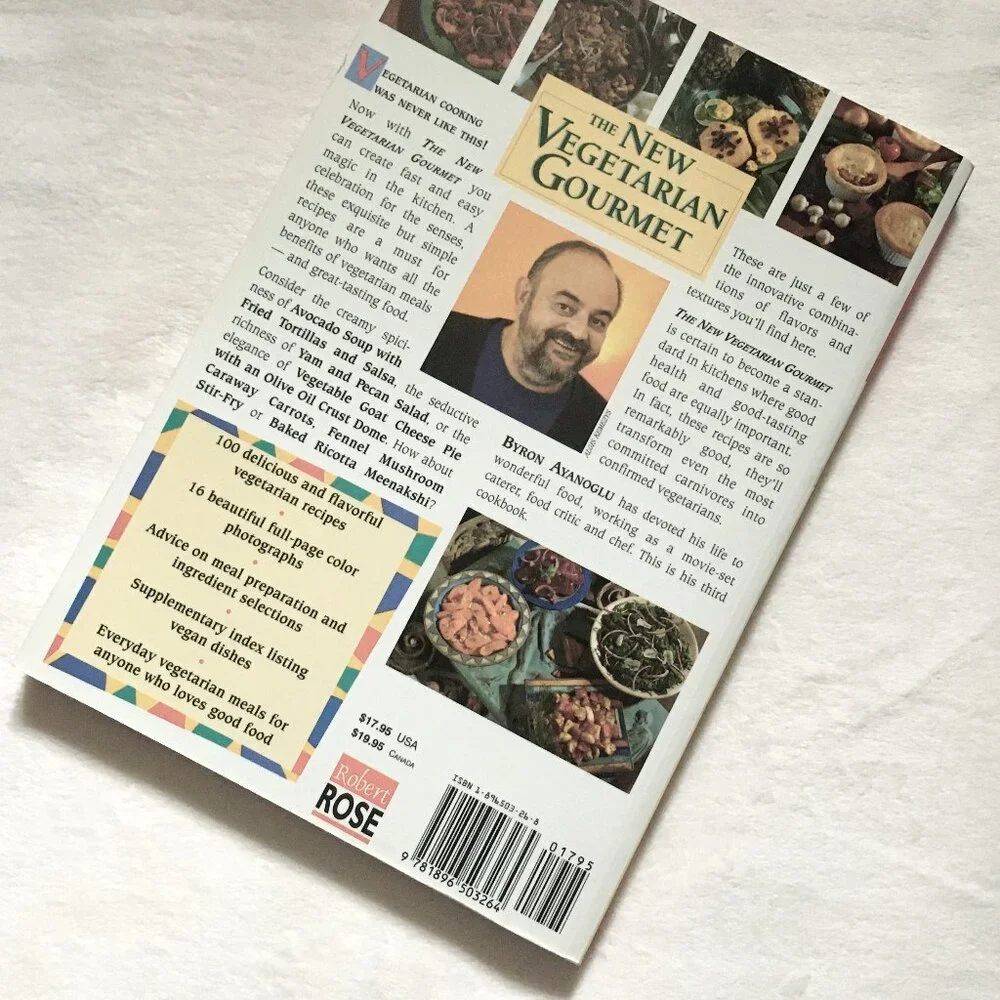 'The New Vegetarian Gourmet' Byron Ayanoglu 90s Vintage Cookbook - Picture 3 of 5